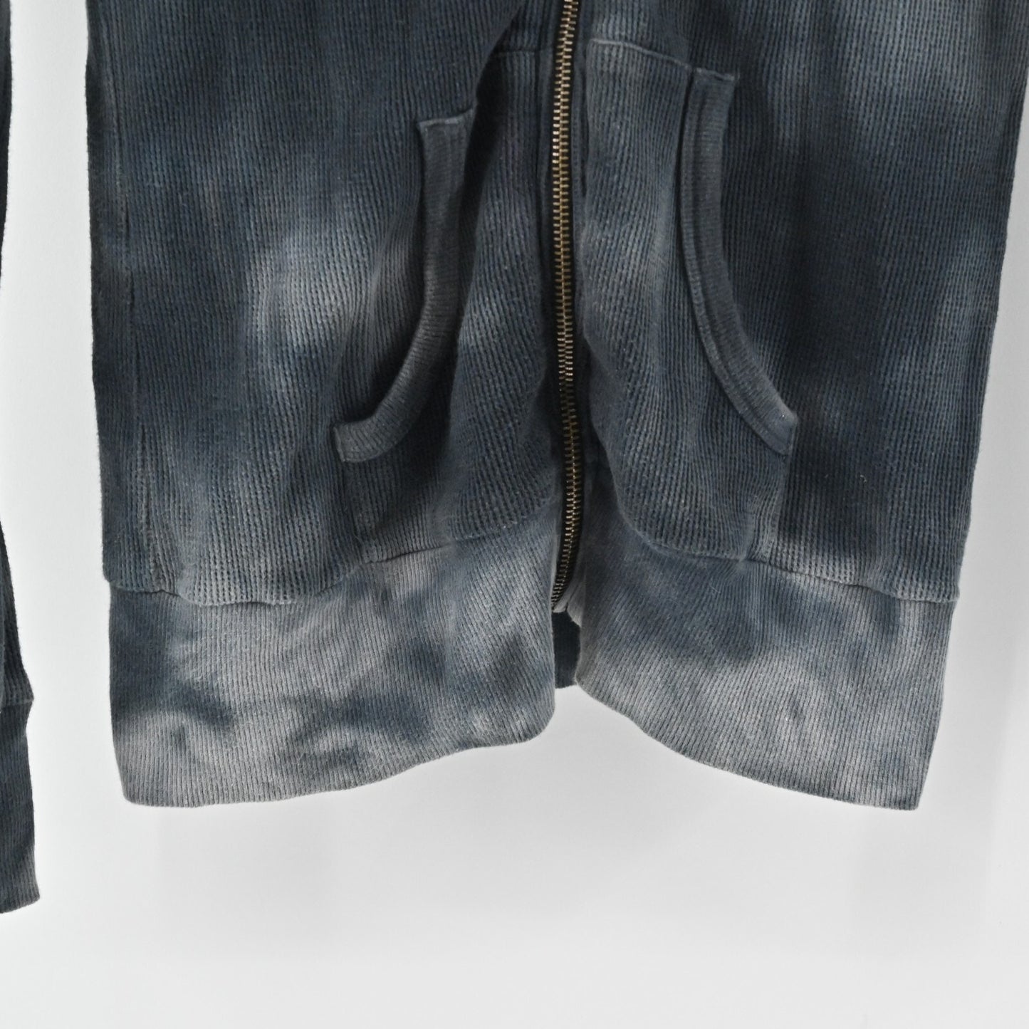 Vtg Y2k T PARTY Womens Jacket Size S Full Zip Hooded Tie Dye Flower Navy Casual