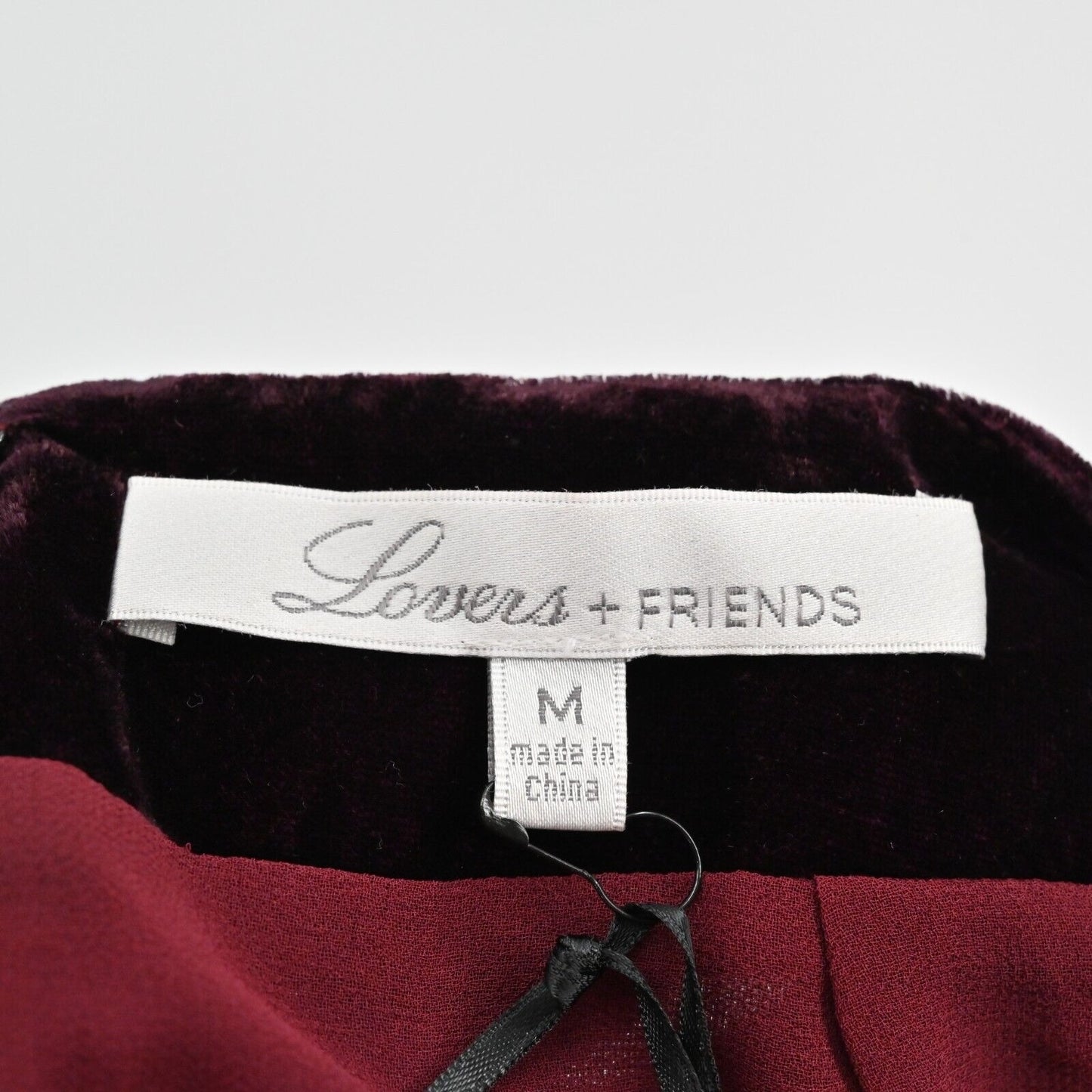 LOVERS FRIENDS Skirt Womens Size M Lisa Velvet Maroon Ruffle Holiday Party NEW