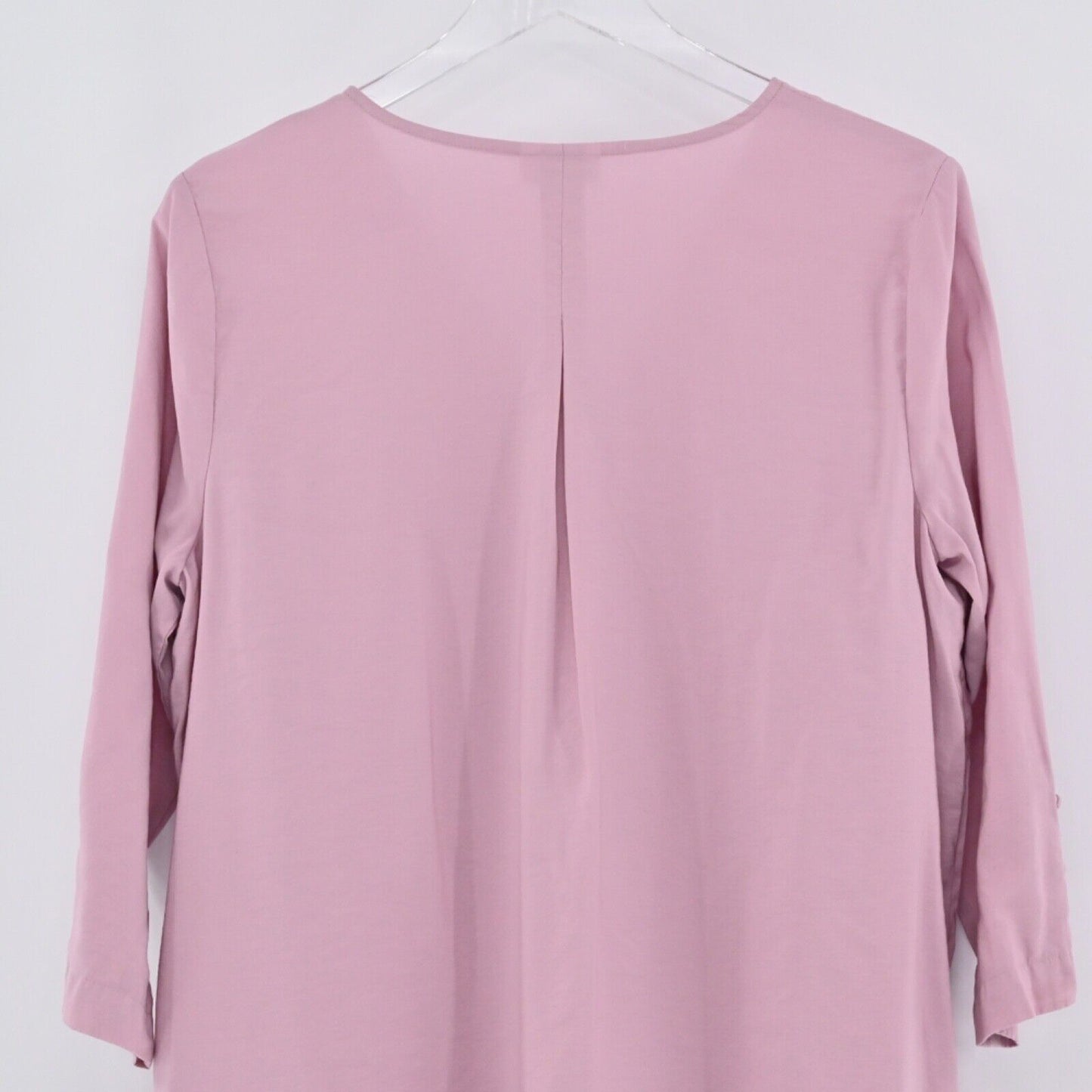 J Jill Top Womens Size M Pink Tunic Button Cuff Bohemian Chic Minimalist Classic