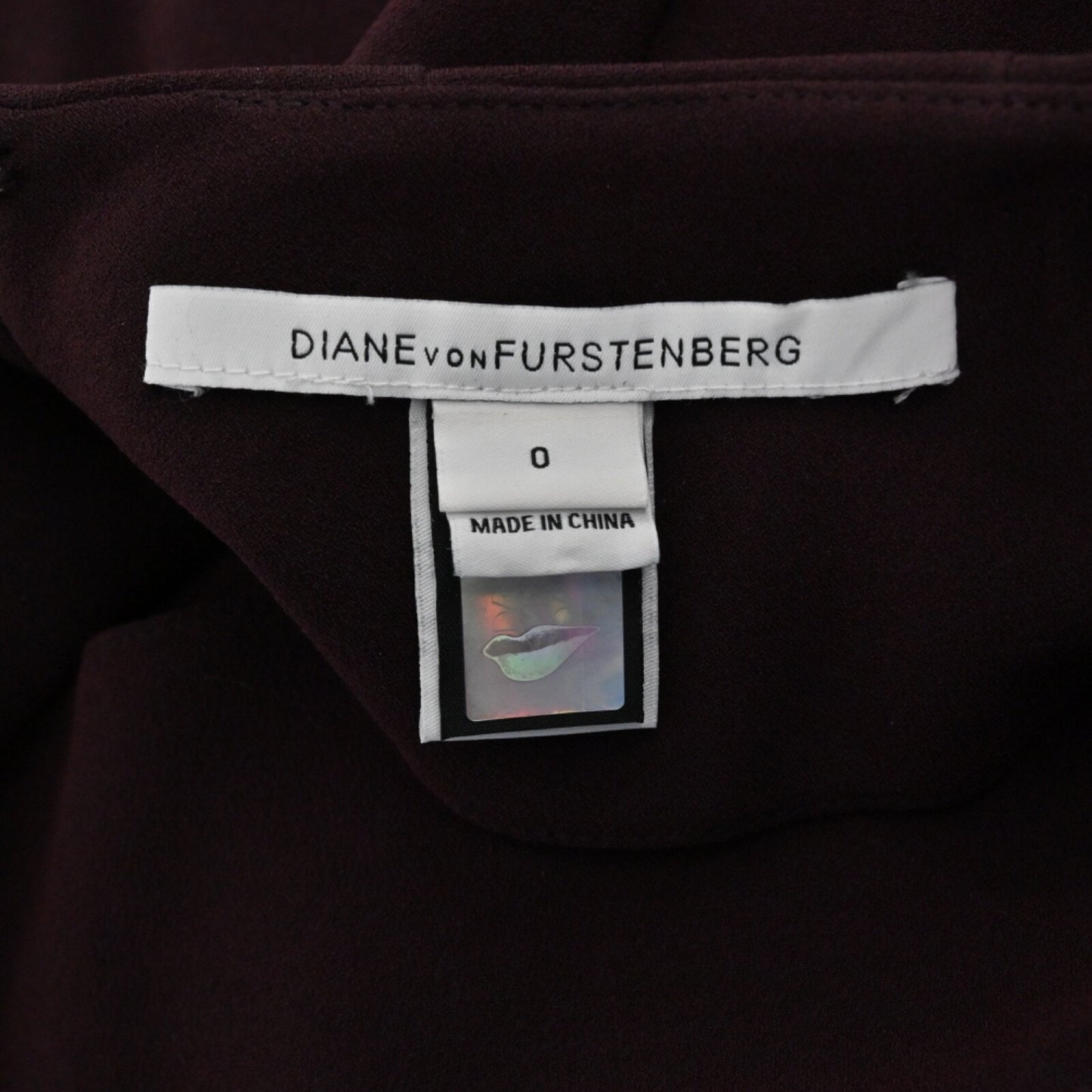 DIANE VON FURSTENBERG Womens Skirt Set Size 0 Cardigan Burgundy Sequin Sweater