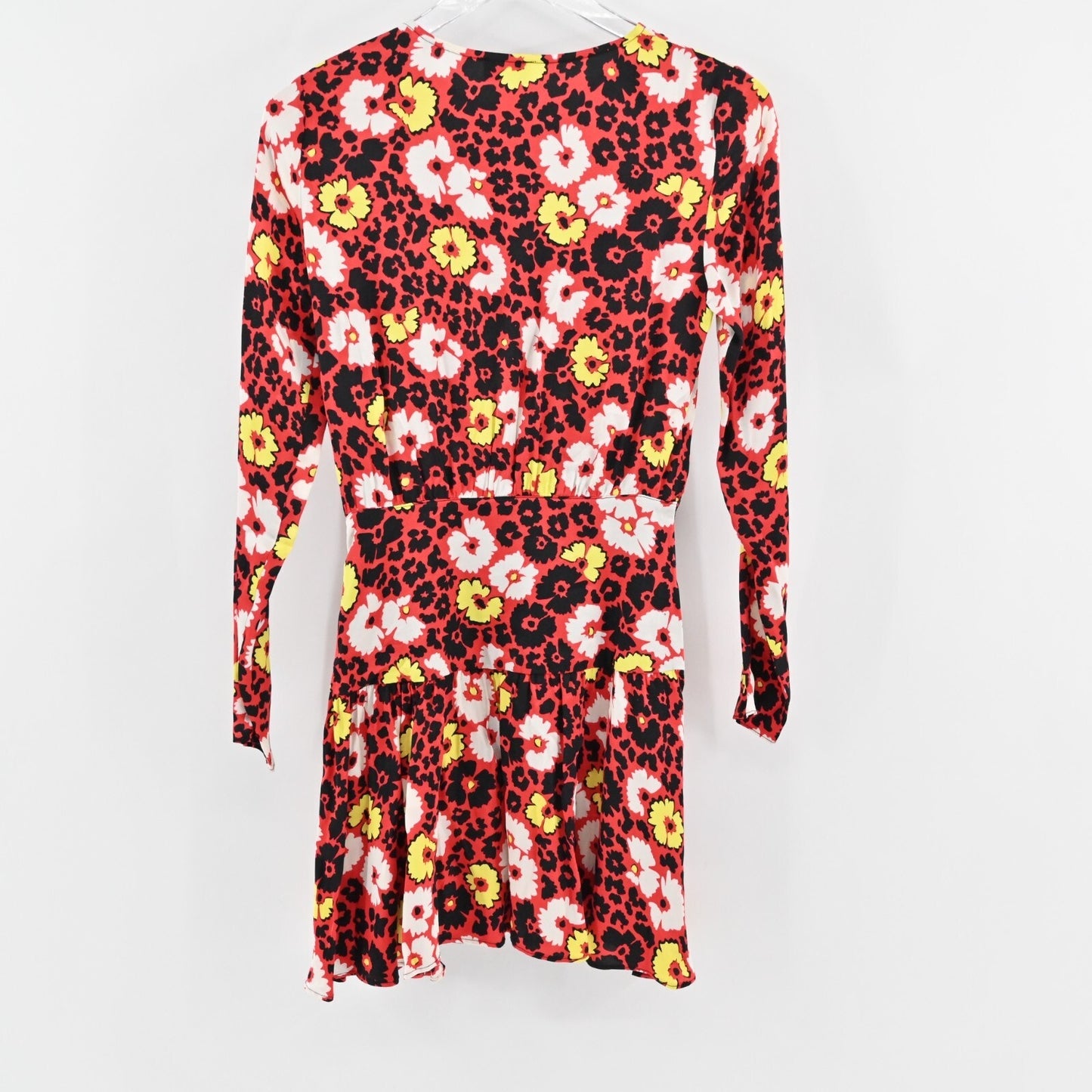 THE KOOPLES Wild Blossom Dress Size XS Floral Print Red Black Mini Maximalist