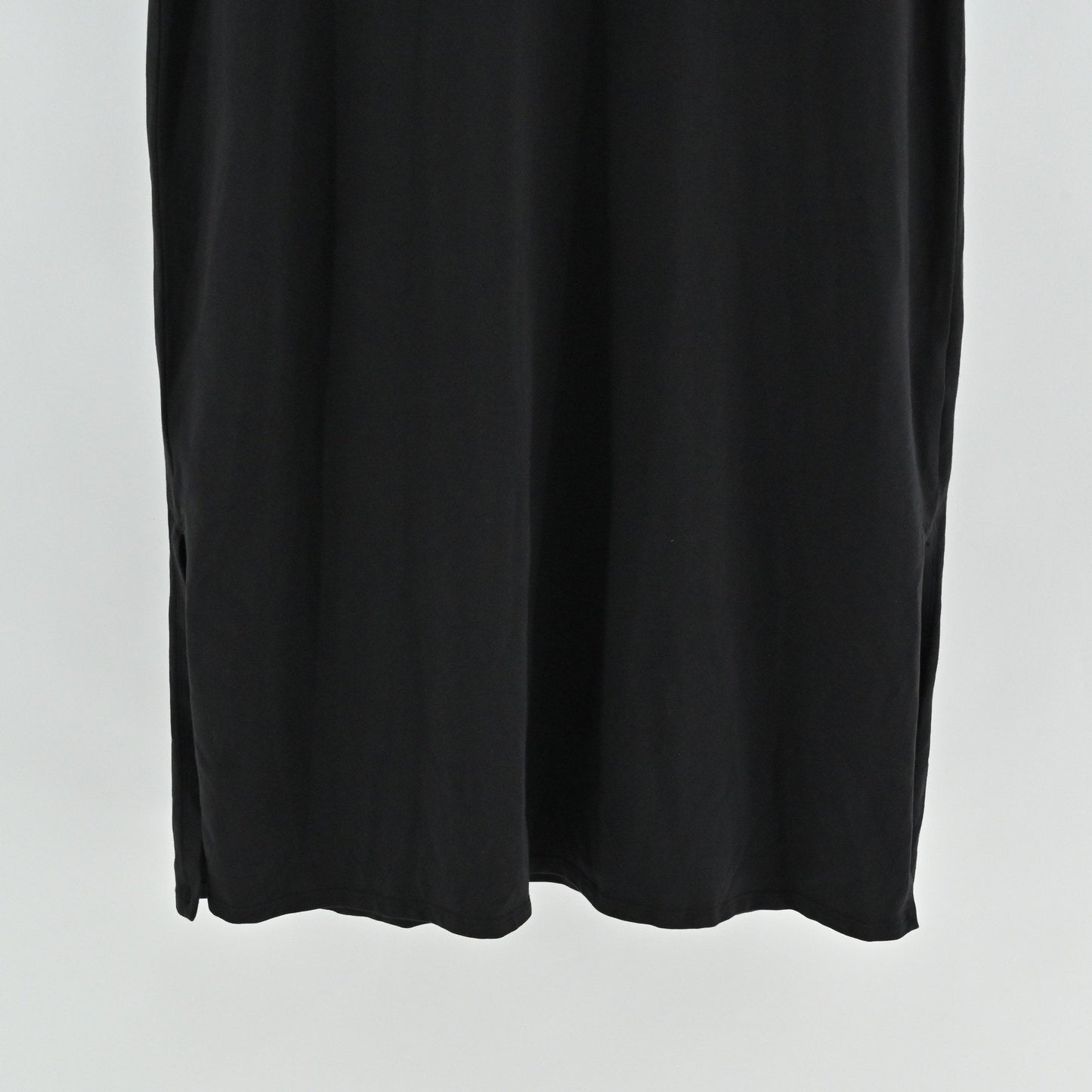 Eileen Fisher Womens Organic Cotton Midi Dress Size M Black Minimalist Lagenlook