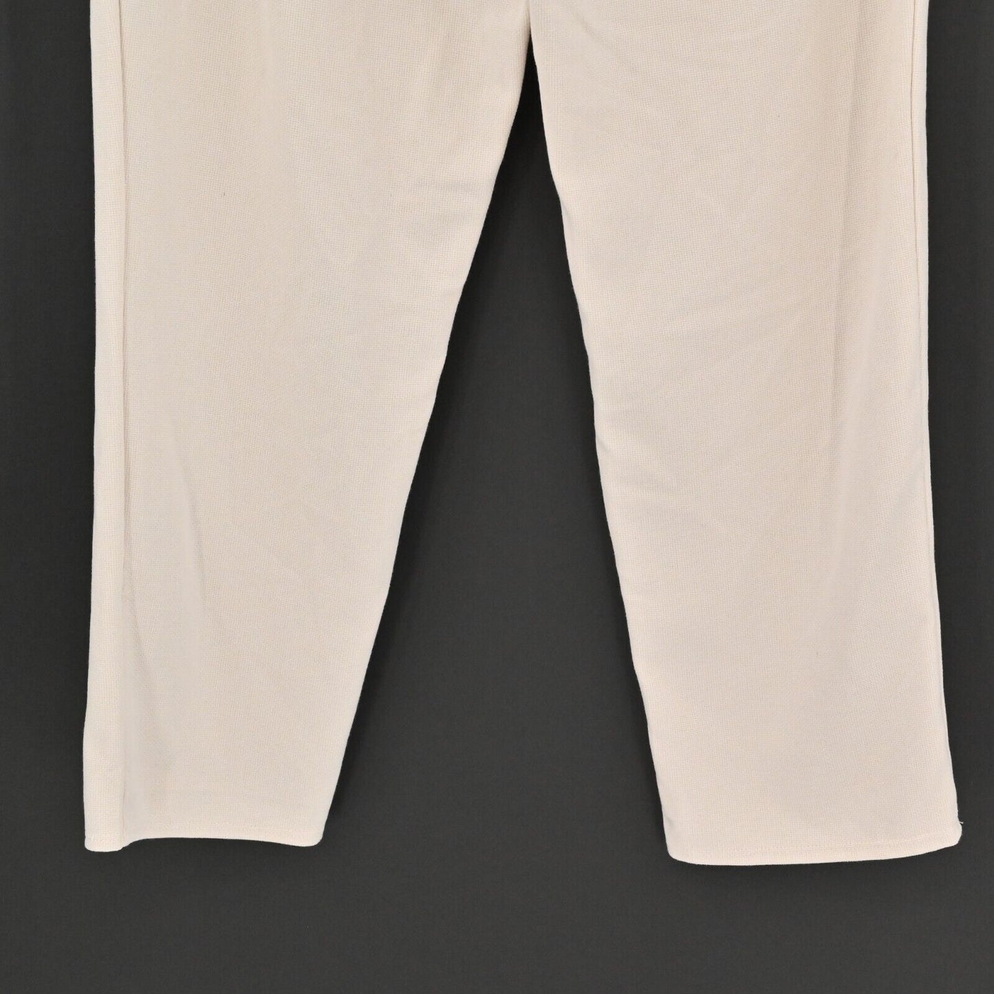 ZARA Pants Womens Sz Medium Ivory Pull On Drawstring Tapered Ankle High Waisted