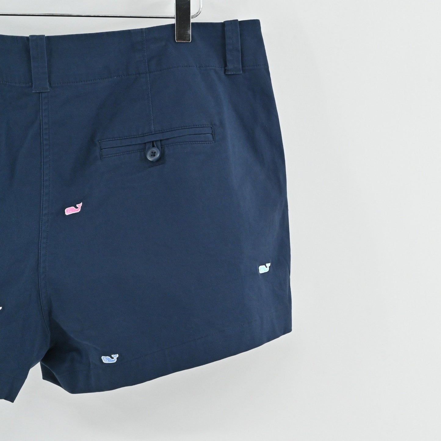 Vineyard Vines Womens Dayboat Classic Shorts Size 16 Navy Logo Embroidered Chino
