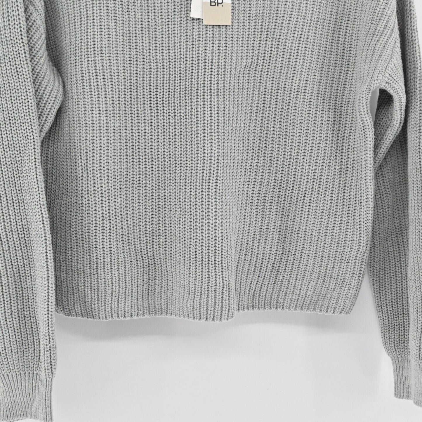 BP Sweater Womens Size XS Ribbed Crop Crewneck Grey Heather Cozy Nordstrom NEW