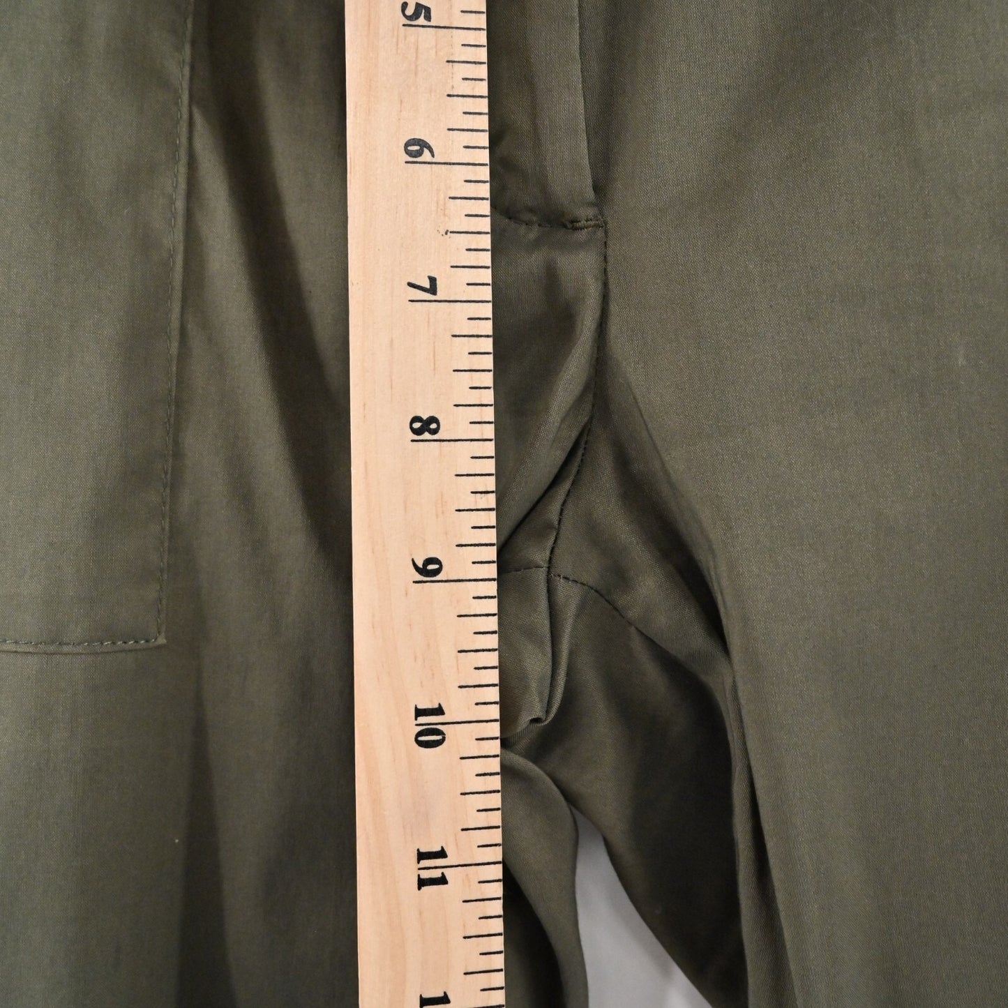 COTELAC Womens Pants Size 0 Olive Green Lightweight Casual Cotton Trouser Gorp