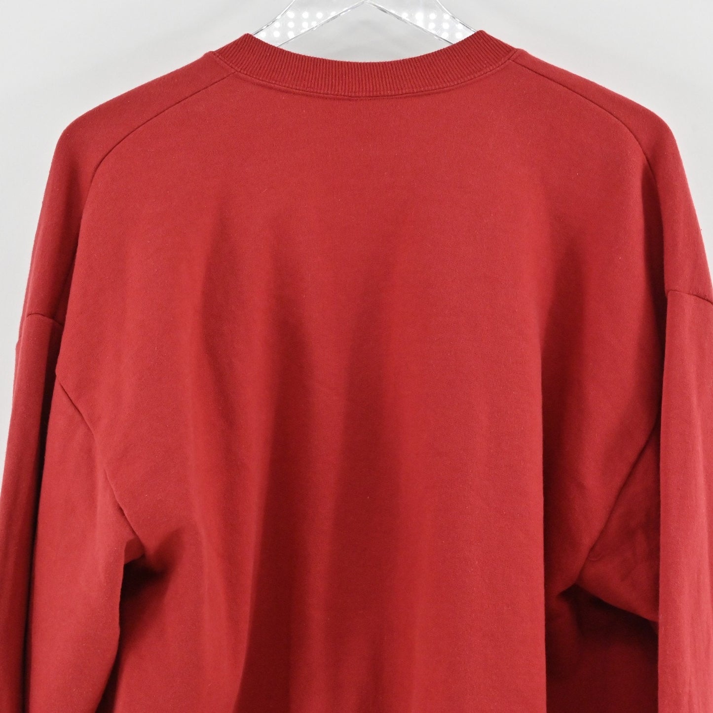 Jerzees Womens Puff Paint Sweatshirt Size XL Grandmacore Red Maglolias Cardigan
