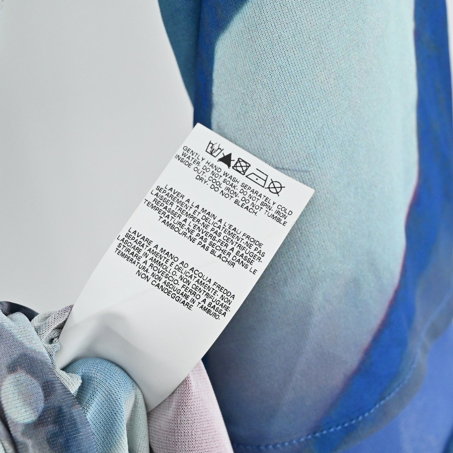 Save The Queen Dress Size M Italy Blue Artsy Eclectic Art To Wear Graphic Print