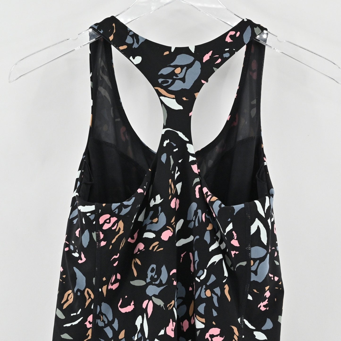 Sweaty Betty Power Workout Dress Size 4/6 Black Floral Sleeveless Racerback Gym