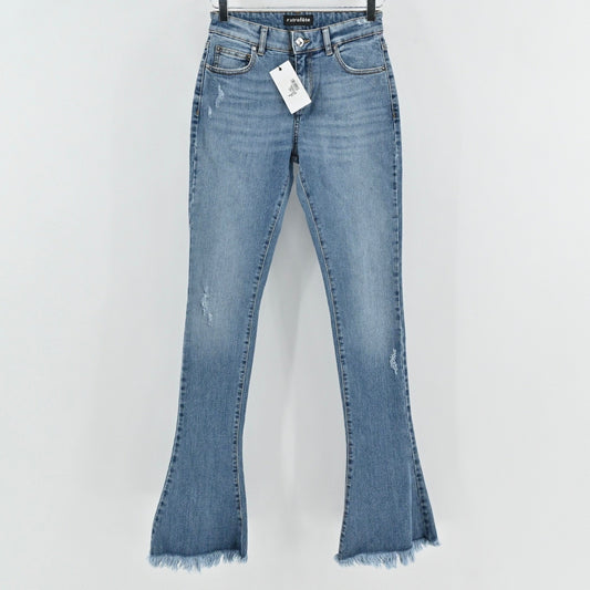 Retrofete Womens Presley Jeans Size 26 Bailey Flare High Rise Distressed Denim