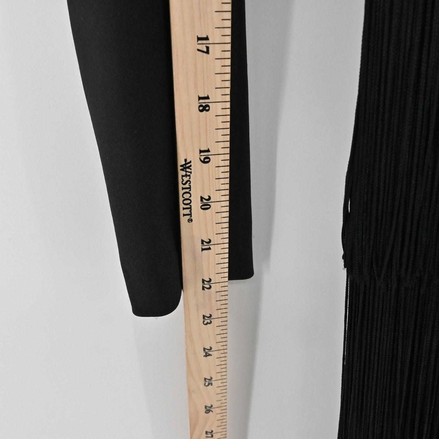 Black Whimsigoth Maxi Dress Size M Flapper Fringe Tiered Overlay Boho Retro Vamp