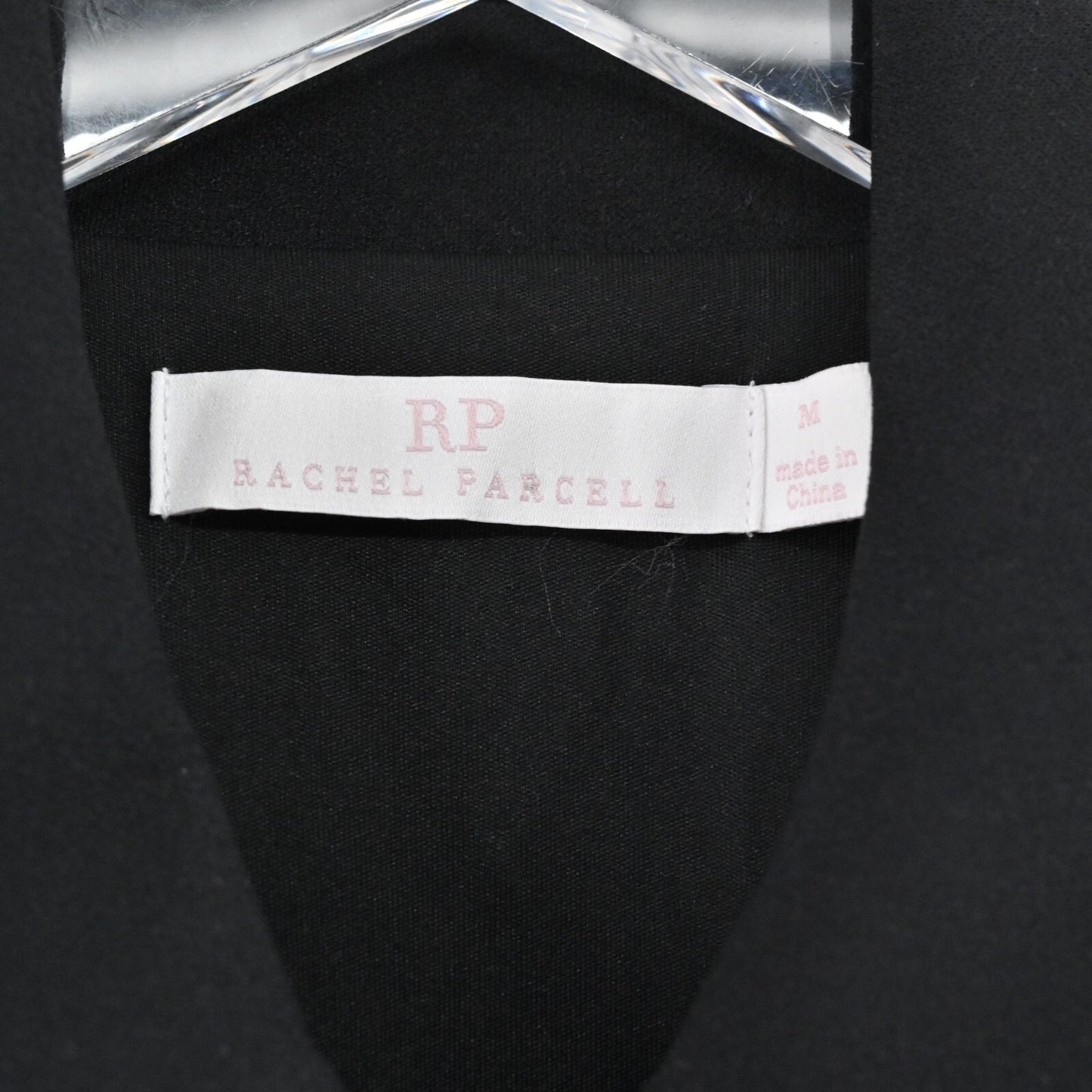 RACHEL PARCELL Dress Size M Black Sleeveless Collared Button Front Classic Mini