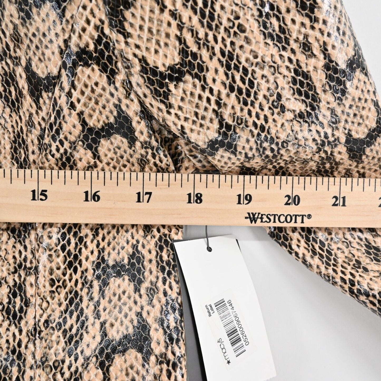 DANIELLE BERNSTEIN Jacket Womens XS Beige Animal Print Snake Blazer Mob Wife NEW