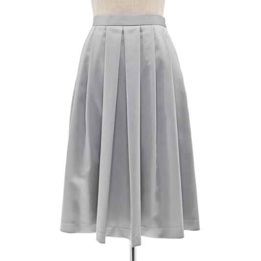 ZARA Pleated Skirt Womens Size XS Satin Gray Retro Academia Preppy Office Career
