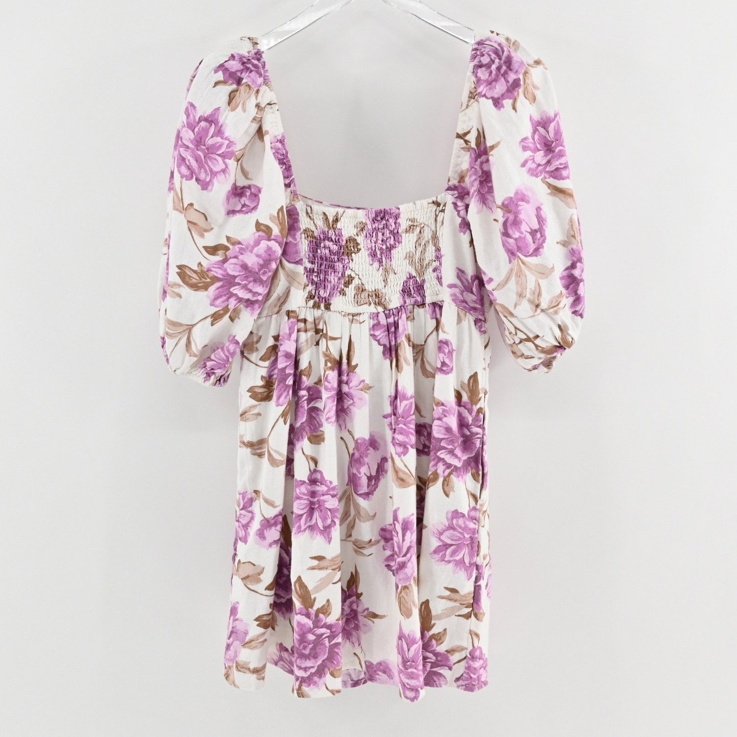 Abercrombie Fitch Emerson Floral Dress Size S Puff Sleeve Square Neck Romantic