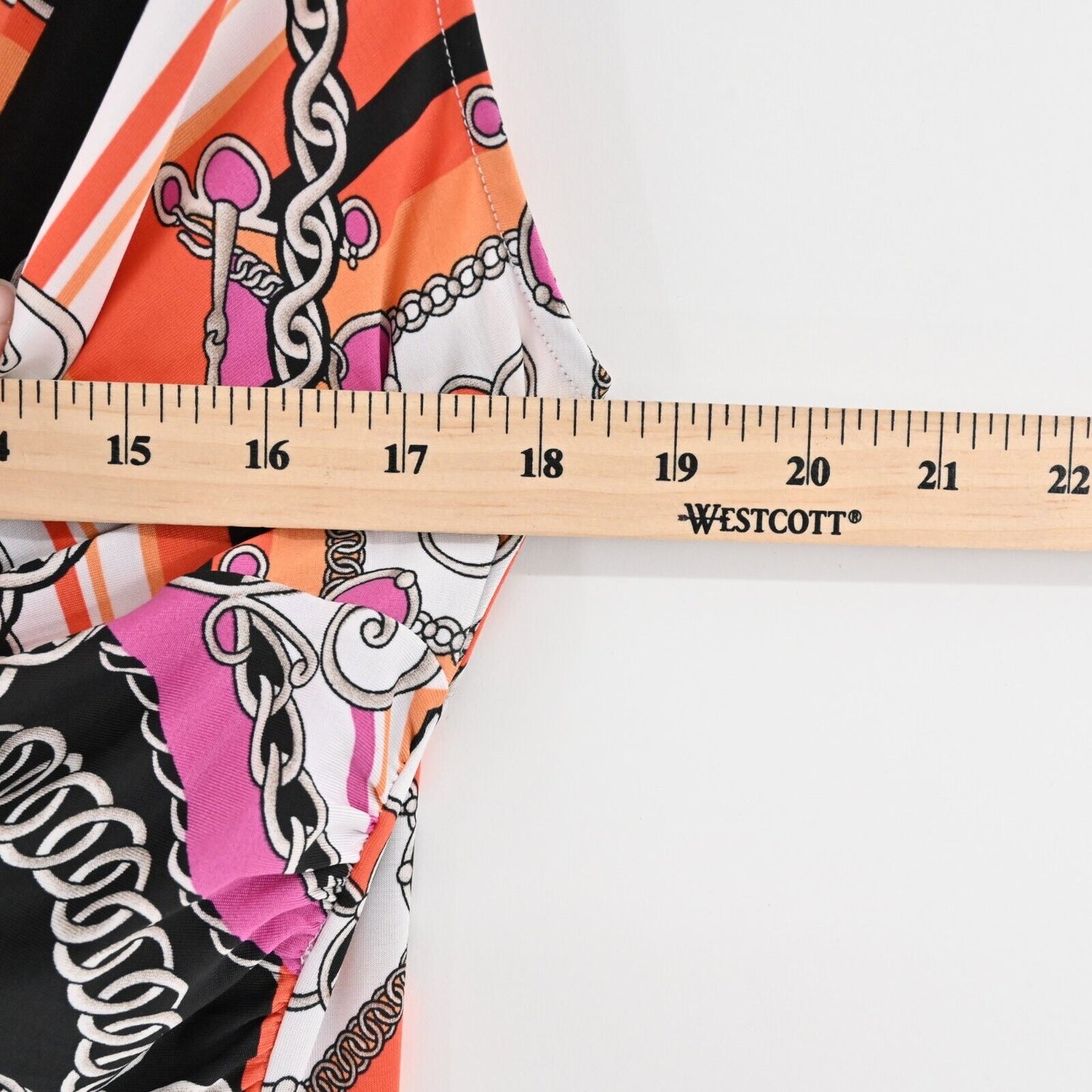 BOSTON PROPER Dress Size S Mediterranean Scarf Clementine Multicolor Knot Maxi