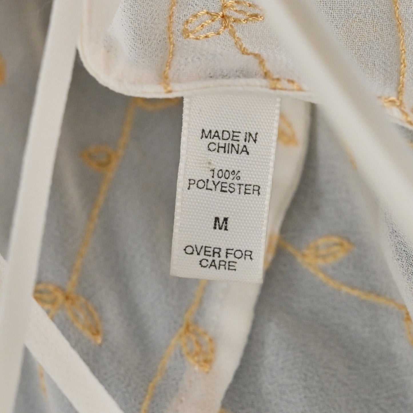 Vtg Victorias Secret Embroidered Slip Dress Size M Chemise Maxi Ethereal Floral