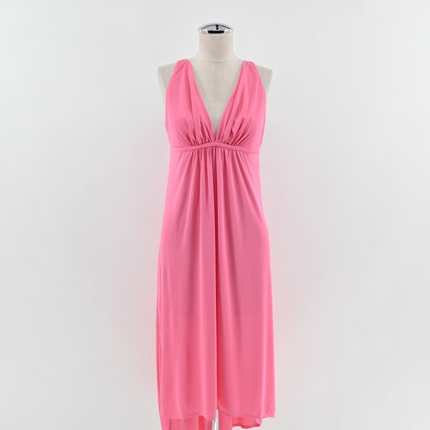 Natori Aphrodite Pink Babydoll Dress Size S Sleeveless Hi Low Romantic Feminine