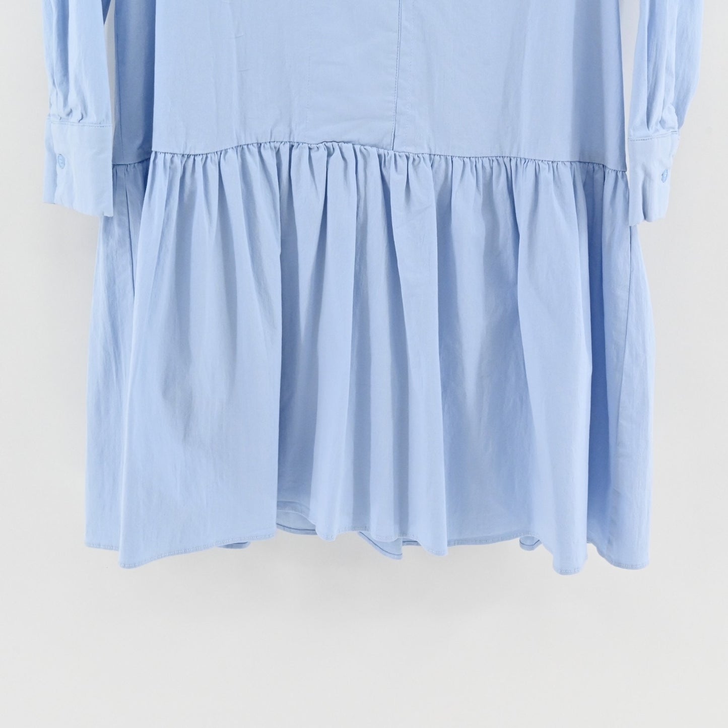 Tuckernuck Cleia Dress Size M Drop Waist Pomander Place Light Blue Swing Collar