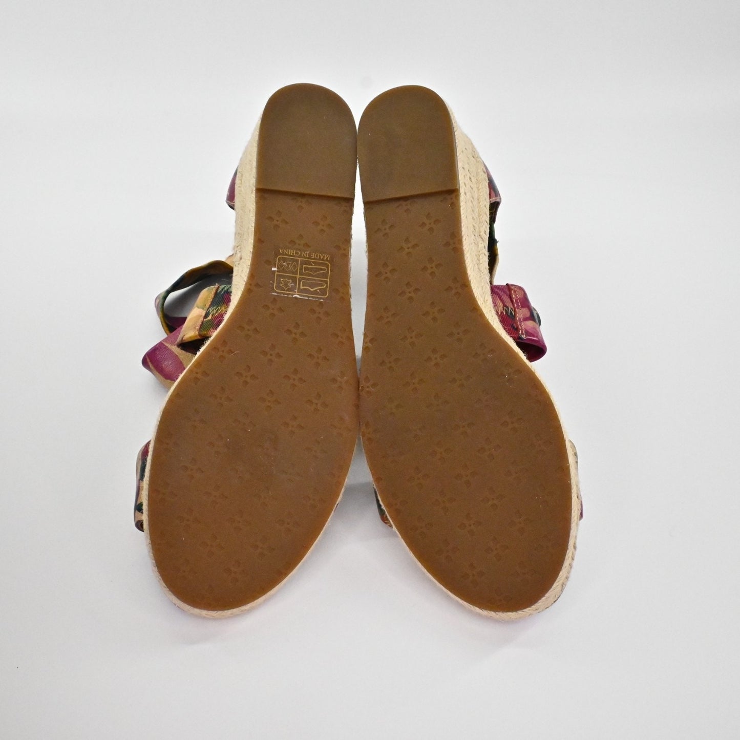 Patricia Nash Womens Rubia Leather Espadrille Wedge Sandals Size 11M Floral