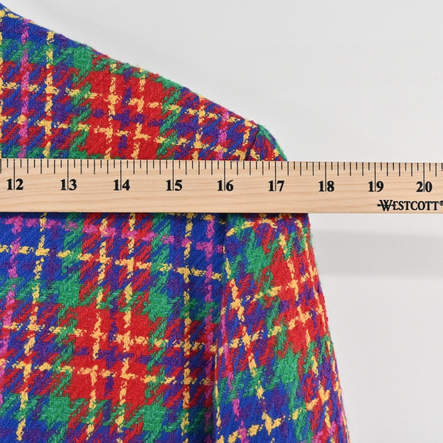 Vtg Carlisle Womens Plaid Wool Blazer Size 6 Collarless Double Breasted Jacket