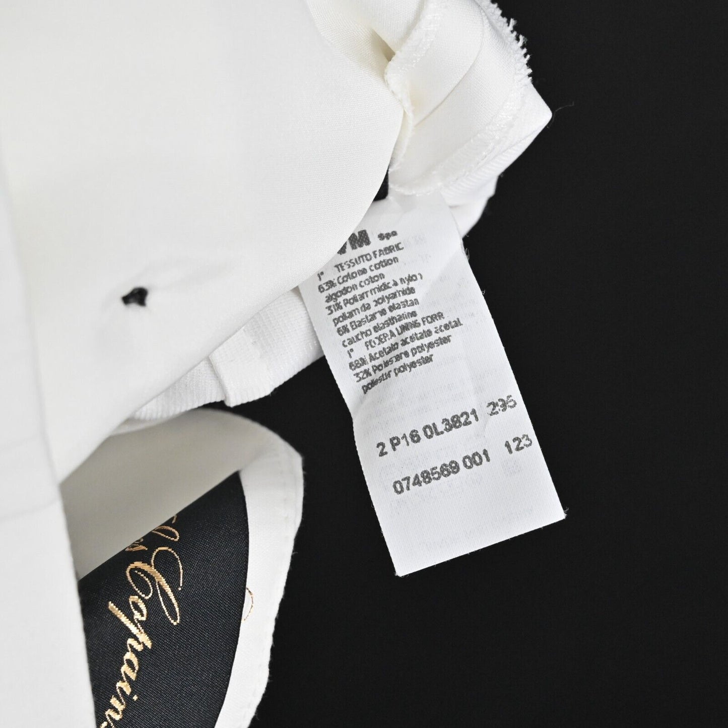 LES COPAINS Pants Womens Size 46 Sailor Button Milk White Solid High Rise NEW