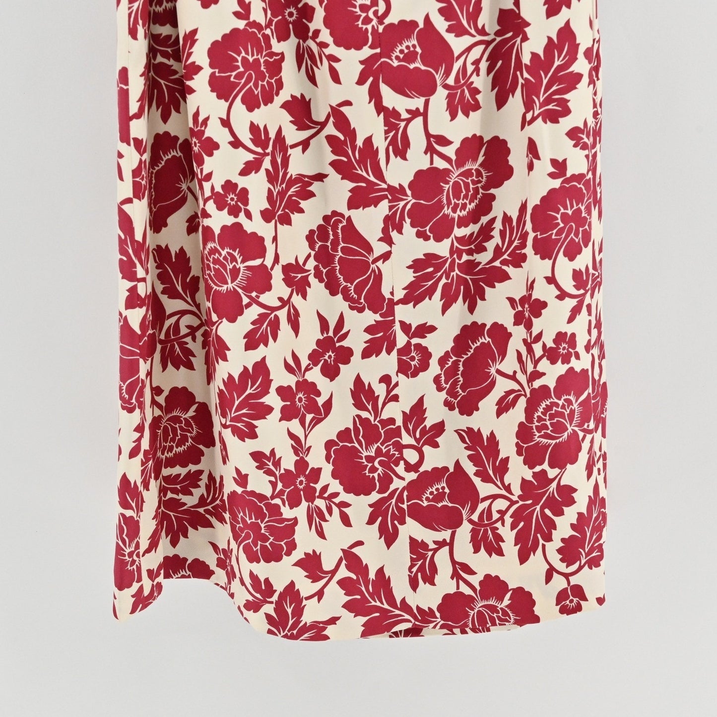 Vtg Ann Taylor Silk Floral Dress Size 6 Sleeveless Red Romantic Garden Party