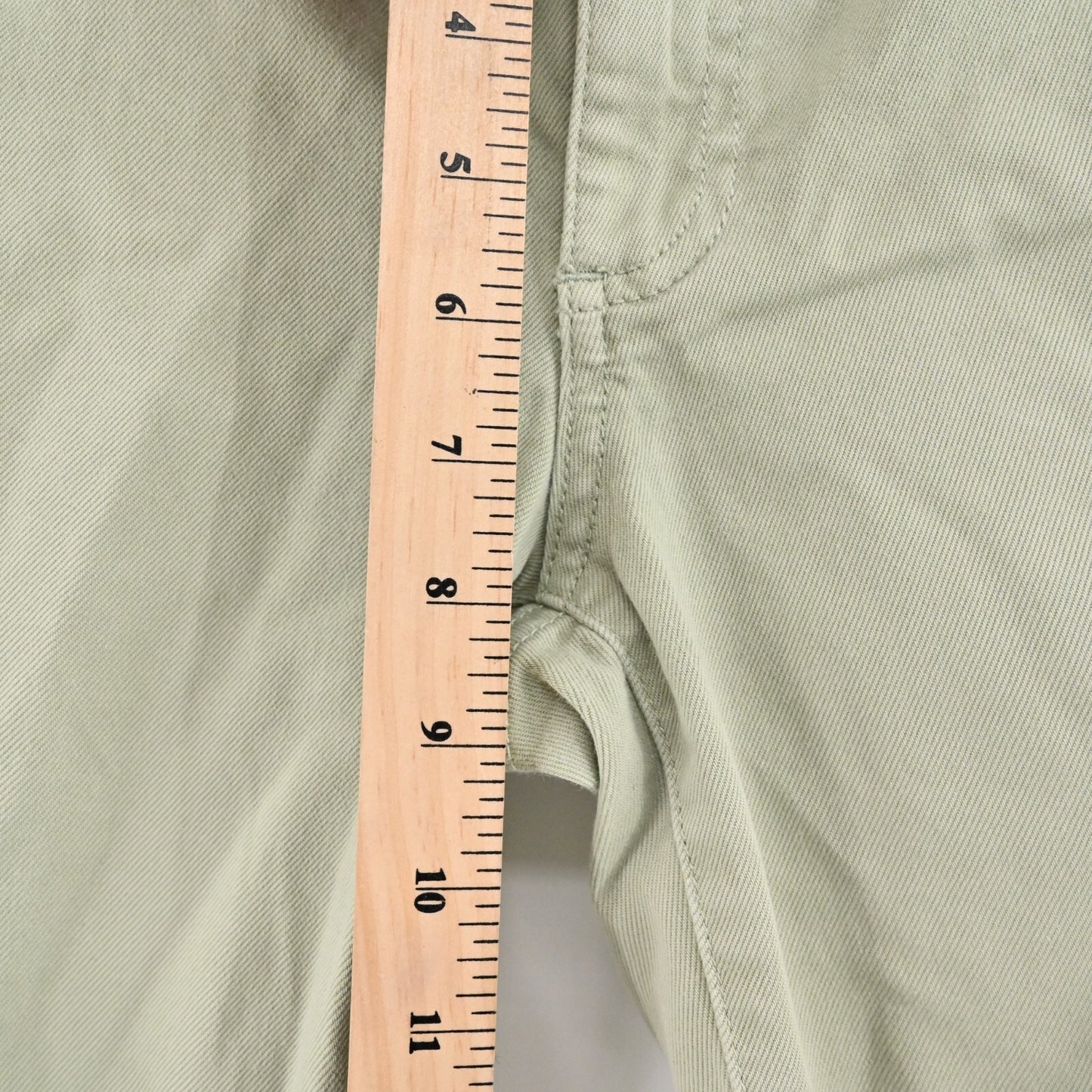 Tory Burch Jeans Womens Size 28 Alexa Cropped Skinny Leg Green Mid Rise Denim