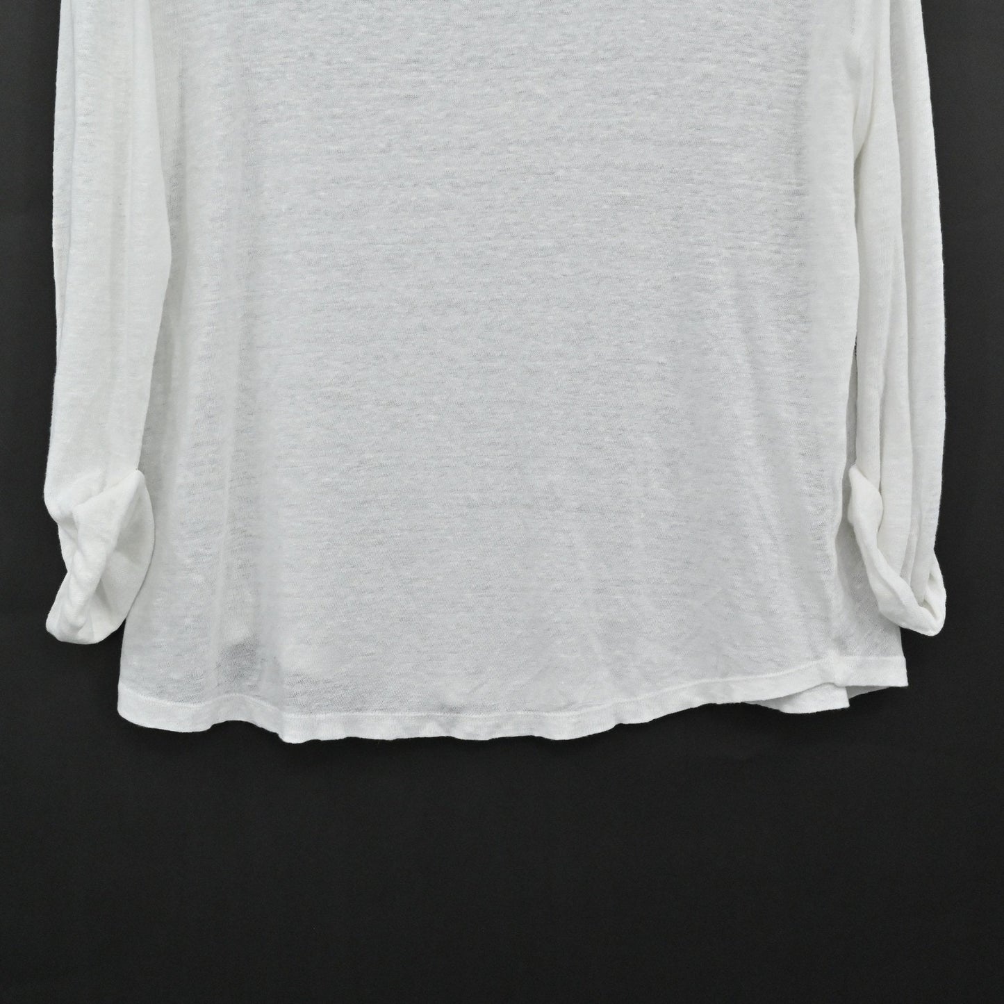 Vince Womens Slub Knit Long Sleeve Top Size M White Lightweight Casual Lagenlook