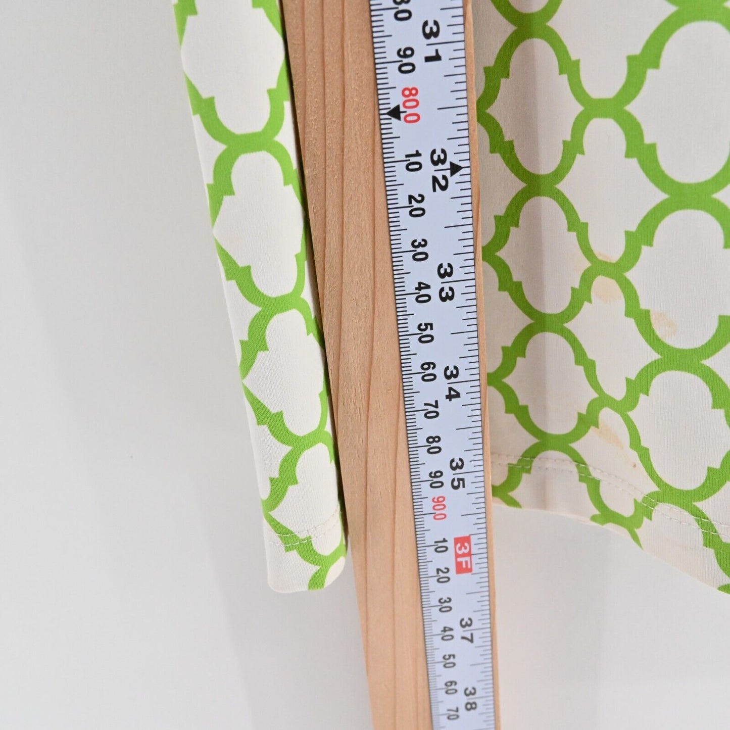 J MCLAUGHLIN Dress Size M Catalina Cloth Green White Faux Wrap Trellis Print