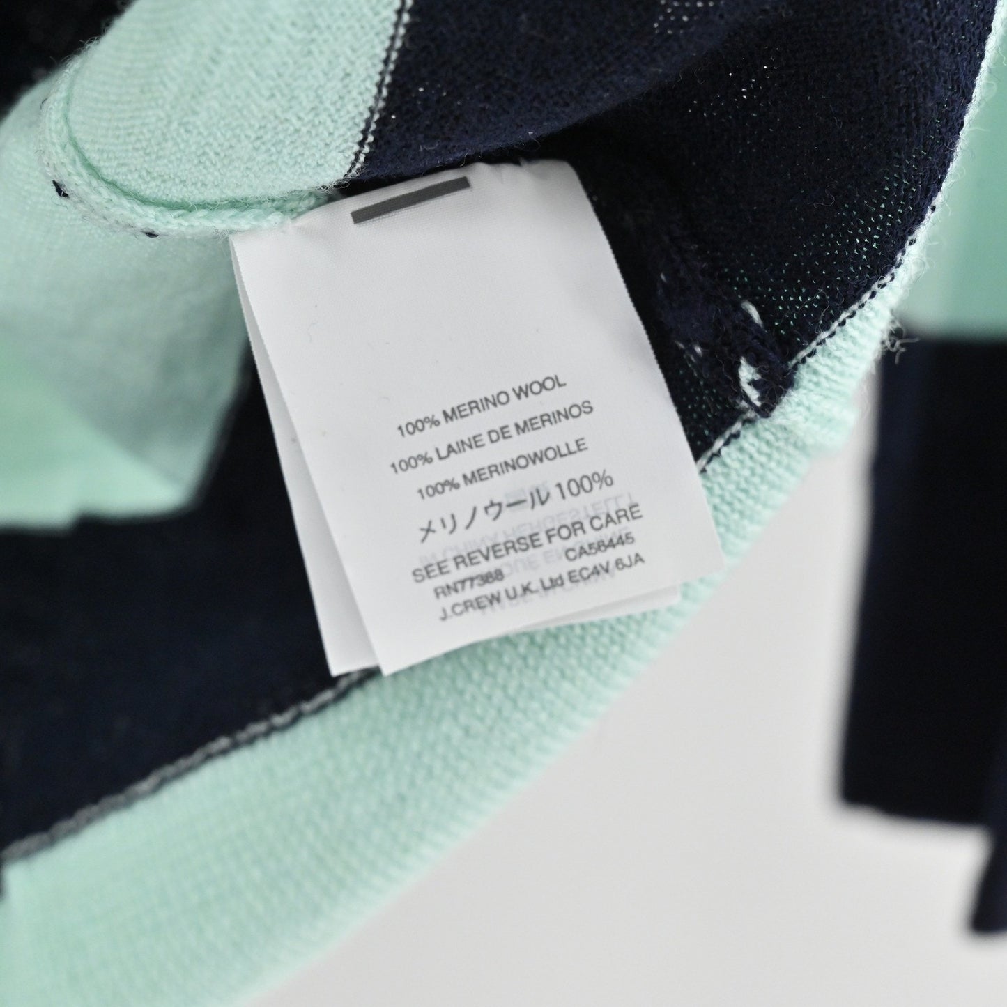 J Crew Womens Tippi Tie Neck Sweater Size M Merino Wool Striped Cozy Preppy Chic