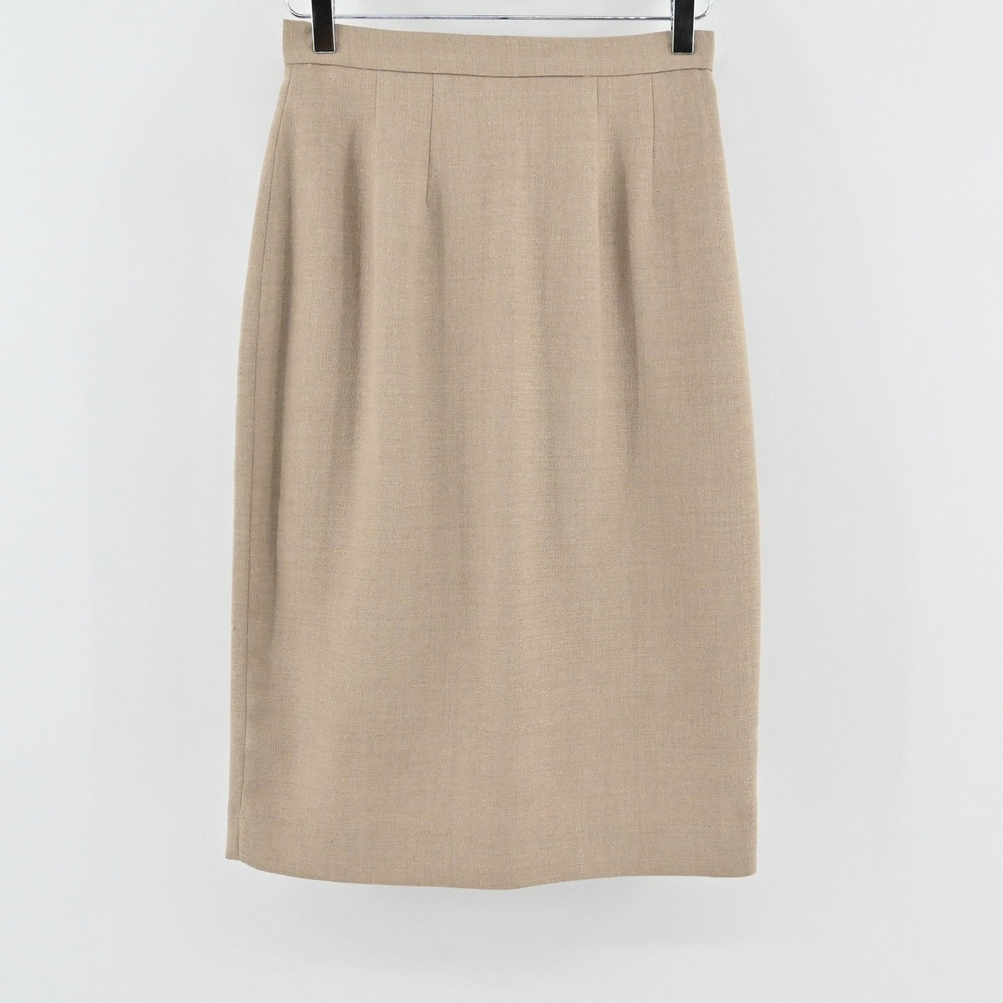Vtg Oleg Cassini Skirt Suit Size 6 Beige Academia Old Money Quiet Luxury Career
