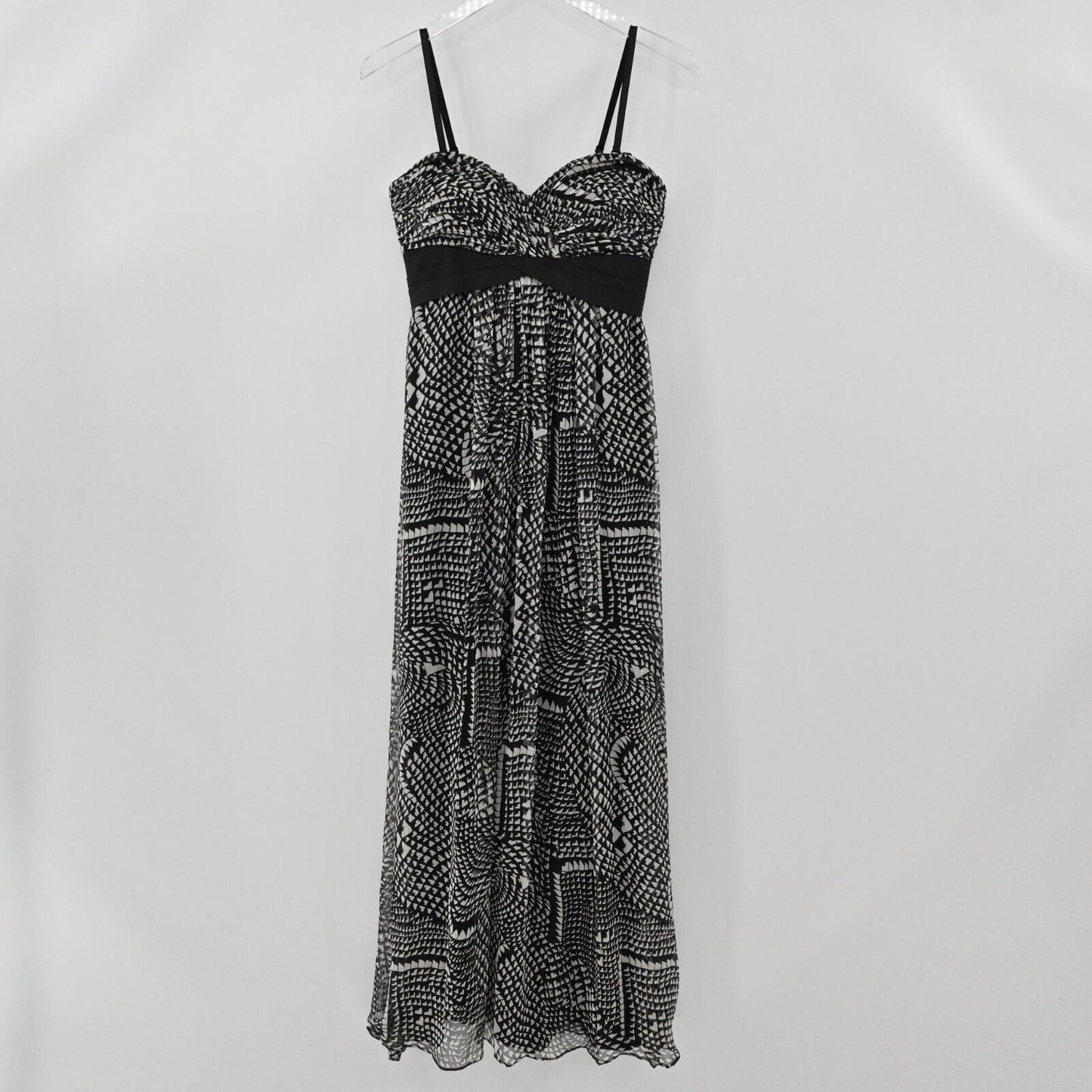 BCBGMAXAZRIA Dress Size 2 Maxi Sleeveless Sweetheart Neck Silk Sundress FLAW