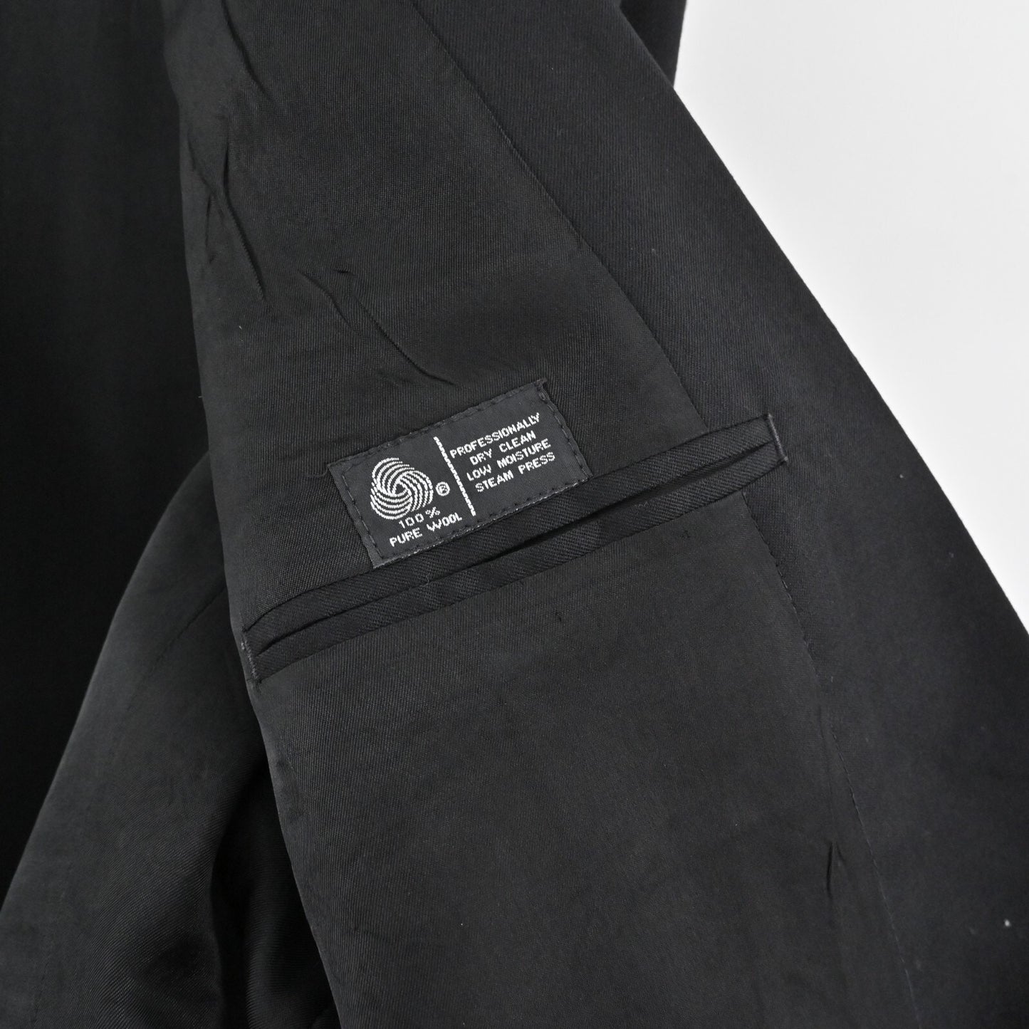 JEAN PAUL GERMAIN Mens Wool Blazer Size 42R Black Classic Single Breasted Jacket