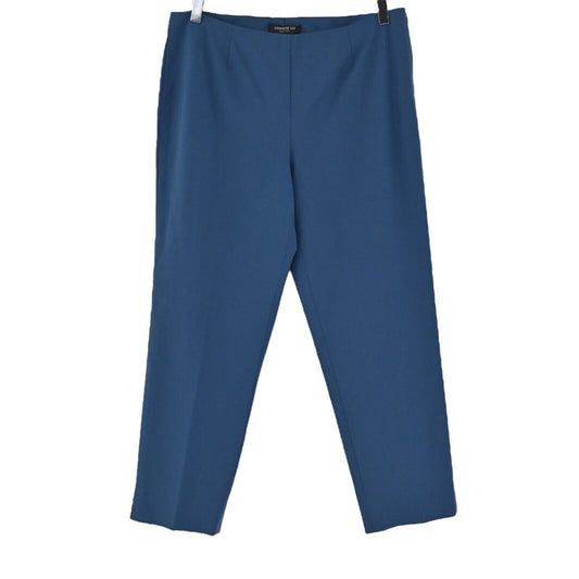 LAFAYETTE 148 Pants Womens Sz 8 Blue High Waisted Pull On Stretch Straight Ankle