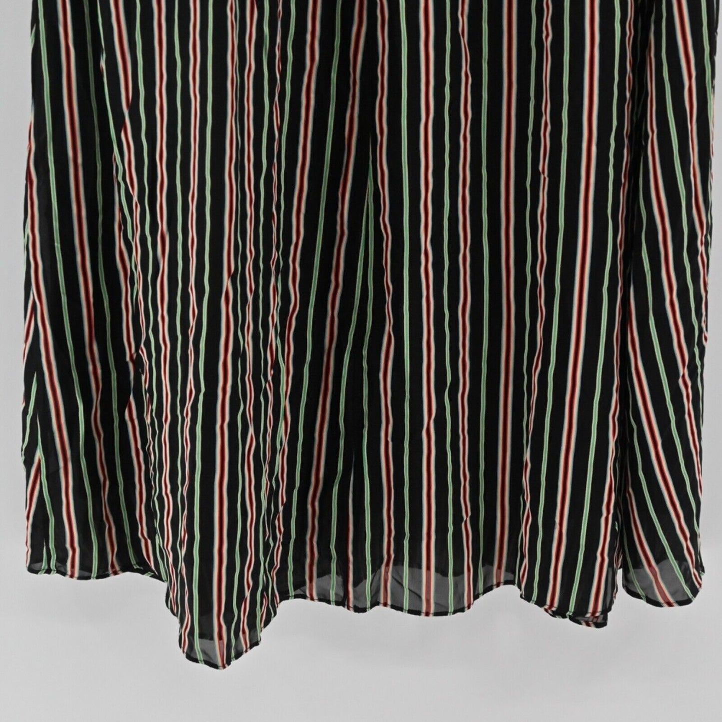 & OTHER STORIES Midi Dress Womens Sz 4 Black Striped Retro Stockholm Atlier NEW
