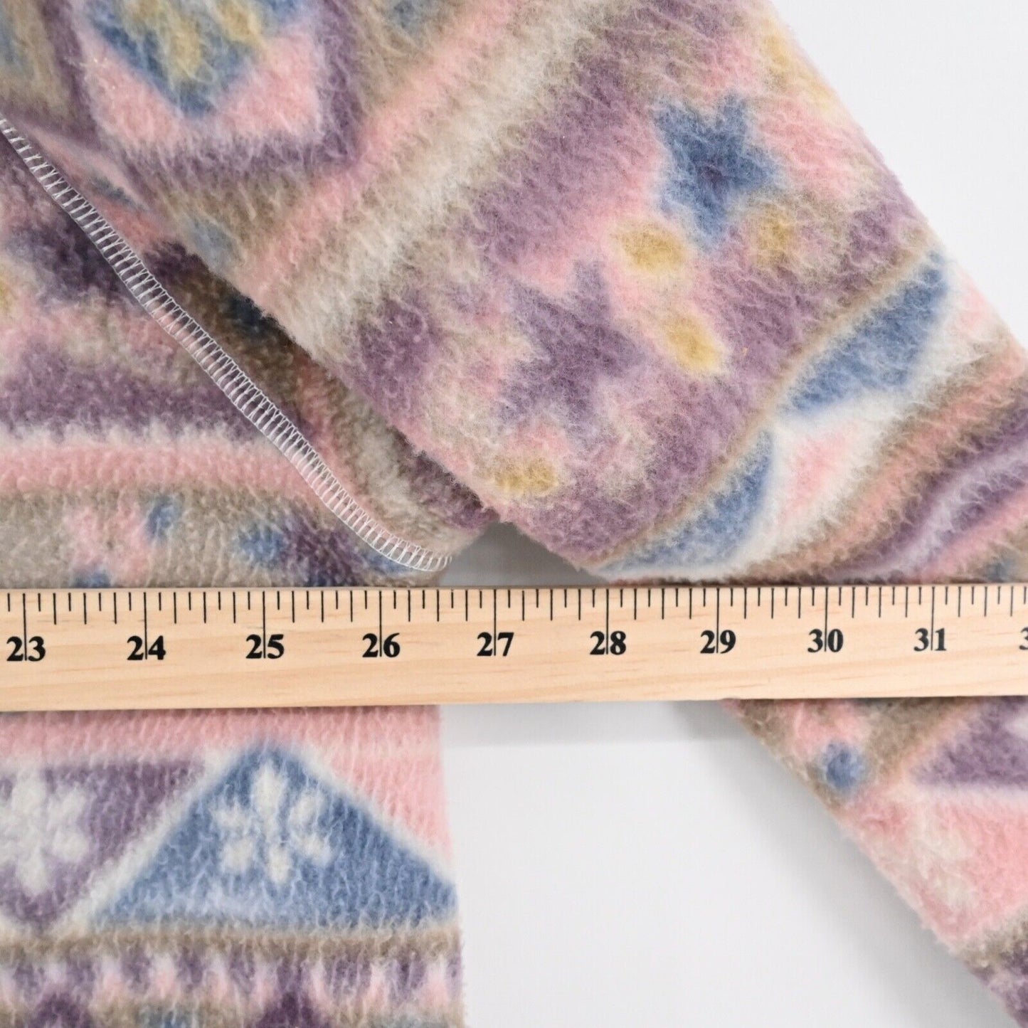 Vtg ALFRED DUNNER Jacket Womens Size L Pink Fair Isle Fleece Button Shacket 90s
