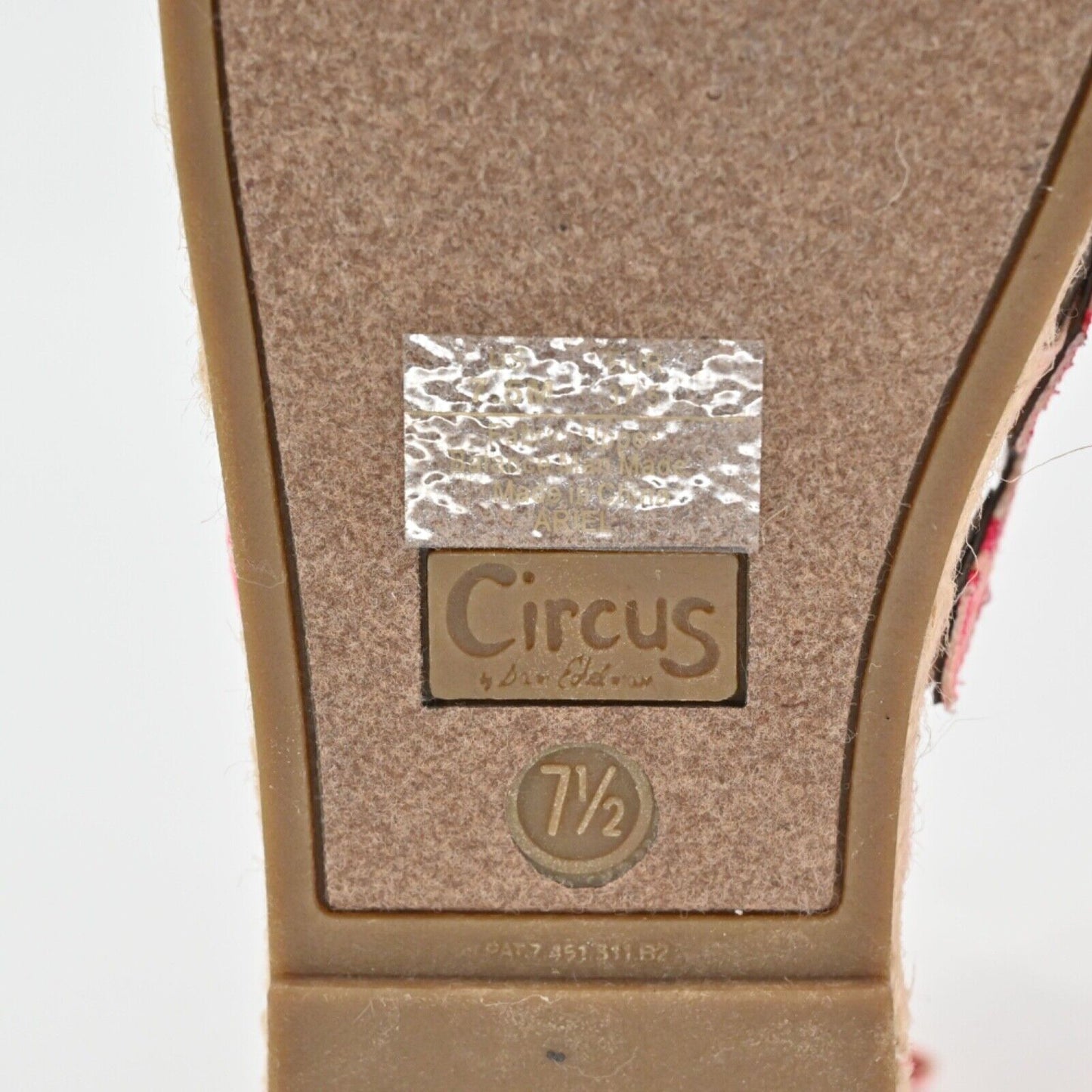 SAM EDELMAN Sandals Womens Size 7.5 CIRCUS Pink Ariel Espadrille Ankle Tie Strap