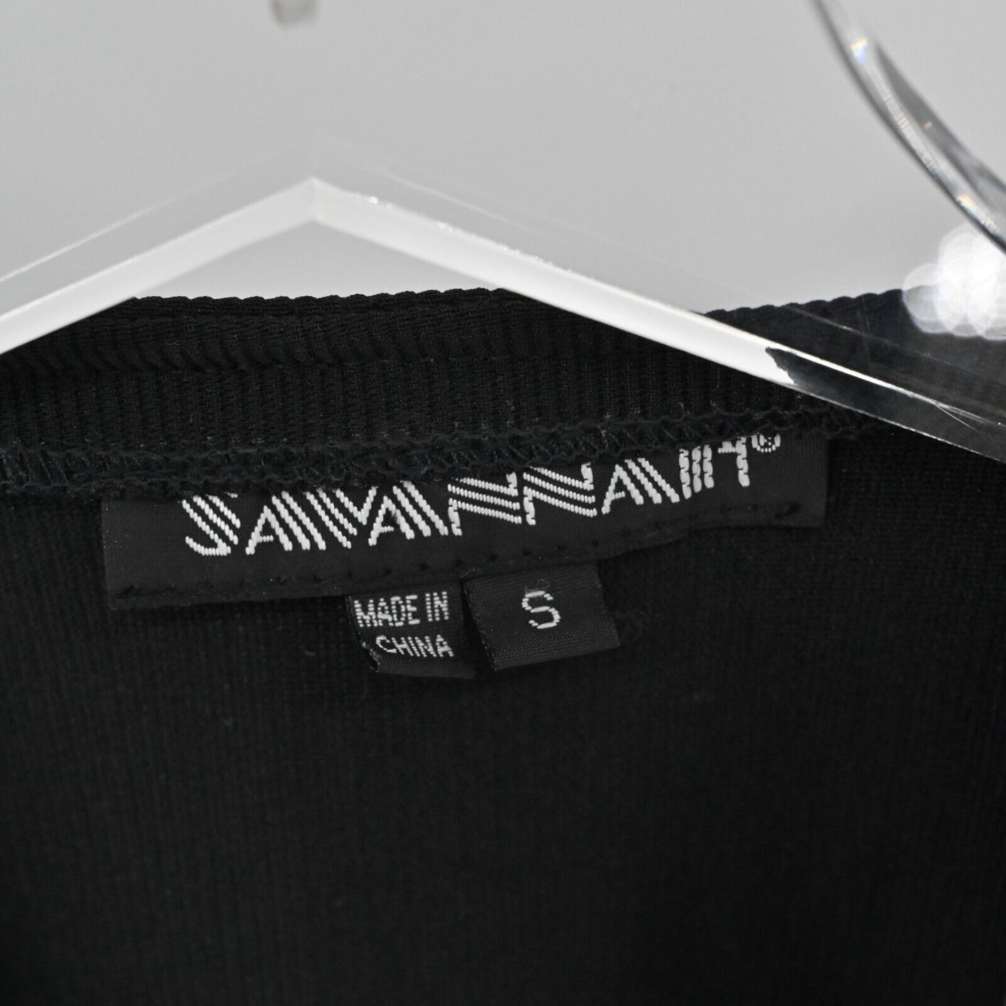 Vtg SAVANNAH Vest Womens Sz S Black Leather Combo Zip Up Sleeveless Biker Retro
