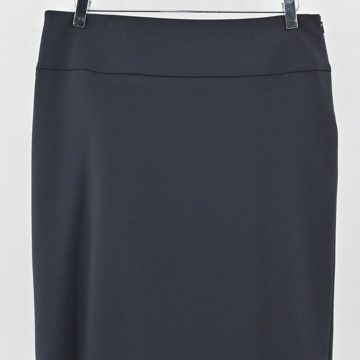 PESERICO SIGN Wool Skirt Size 46 Slate Blue Stretch Short Pencil Career Luxury