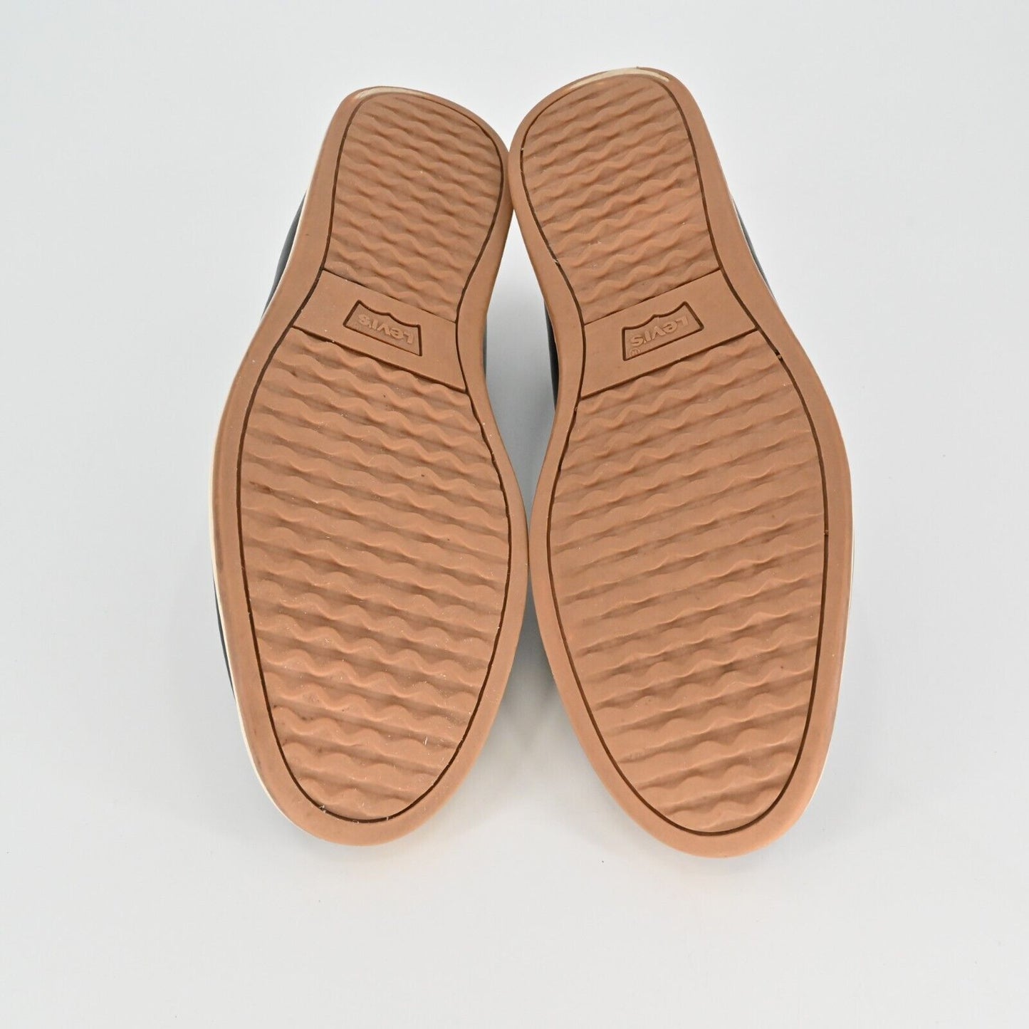 LEVIS Sneakers Mens Size 13 Casual Black Faux Leather Lace Up Wingtip Oxford