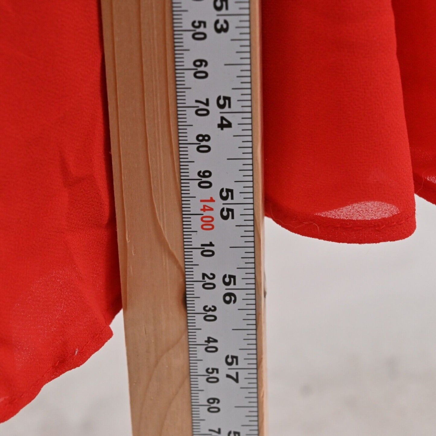 LULUS Dress Womens Size M Red Ruffle VNeck Spaghetti Strap Love Runs High Maxi