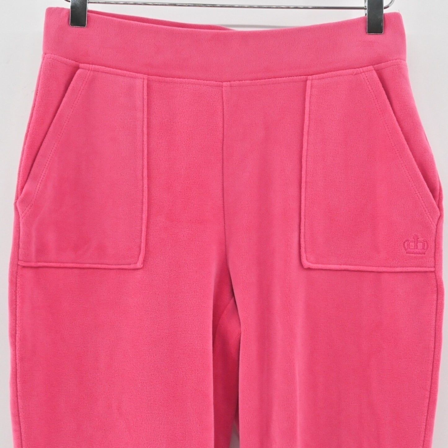 JUICY COUTURE Womens Velour Track Pants Size S Hot Pink Sweatpants Retro Y2K