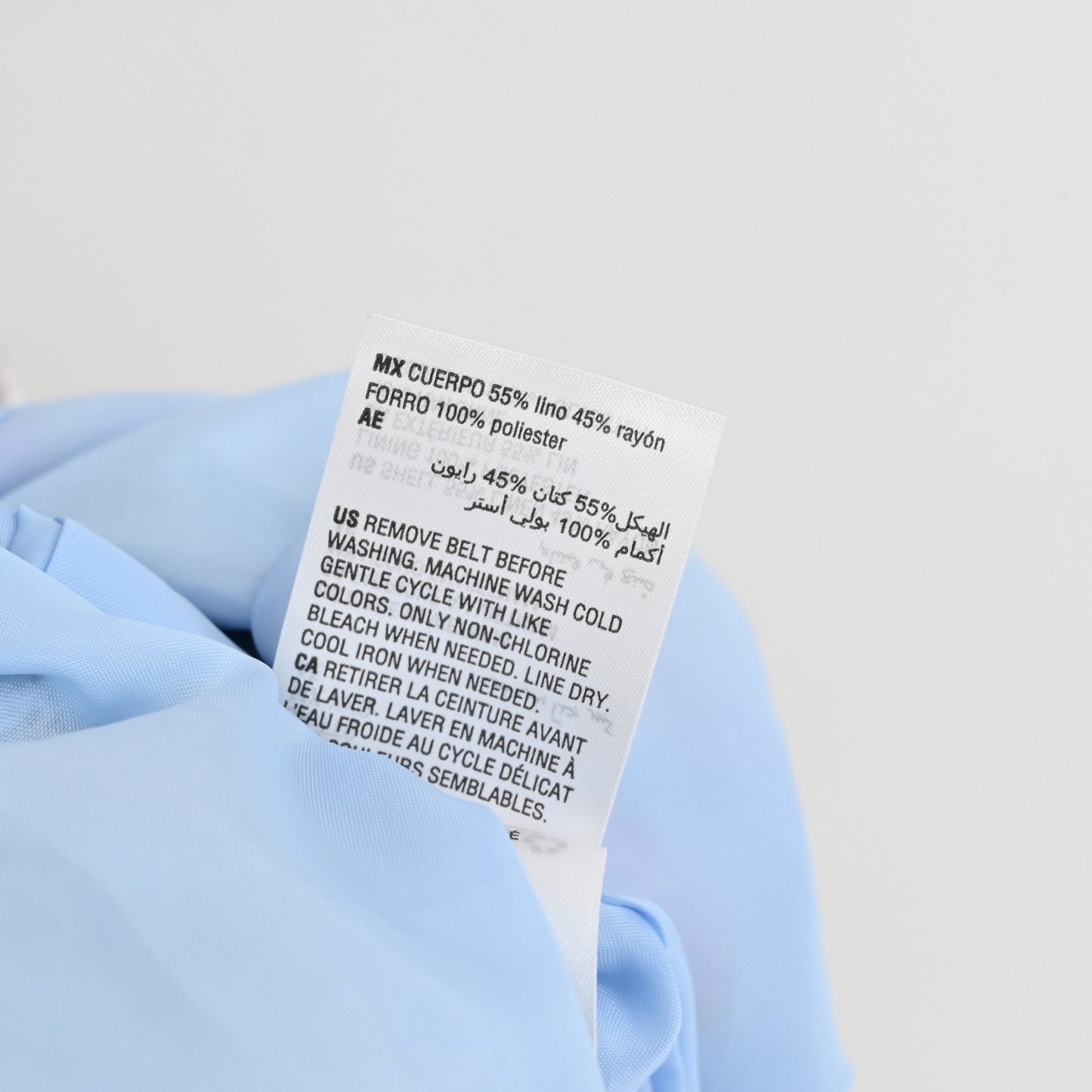 INC Floral Print Belted Midi Dress Size XXL Linen Paisley Duster Lined Boho Puff