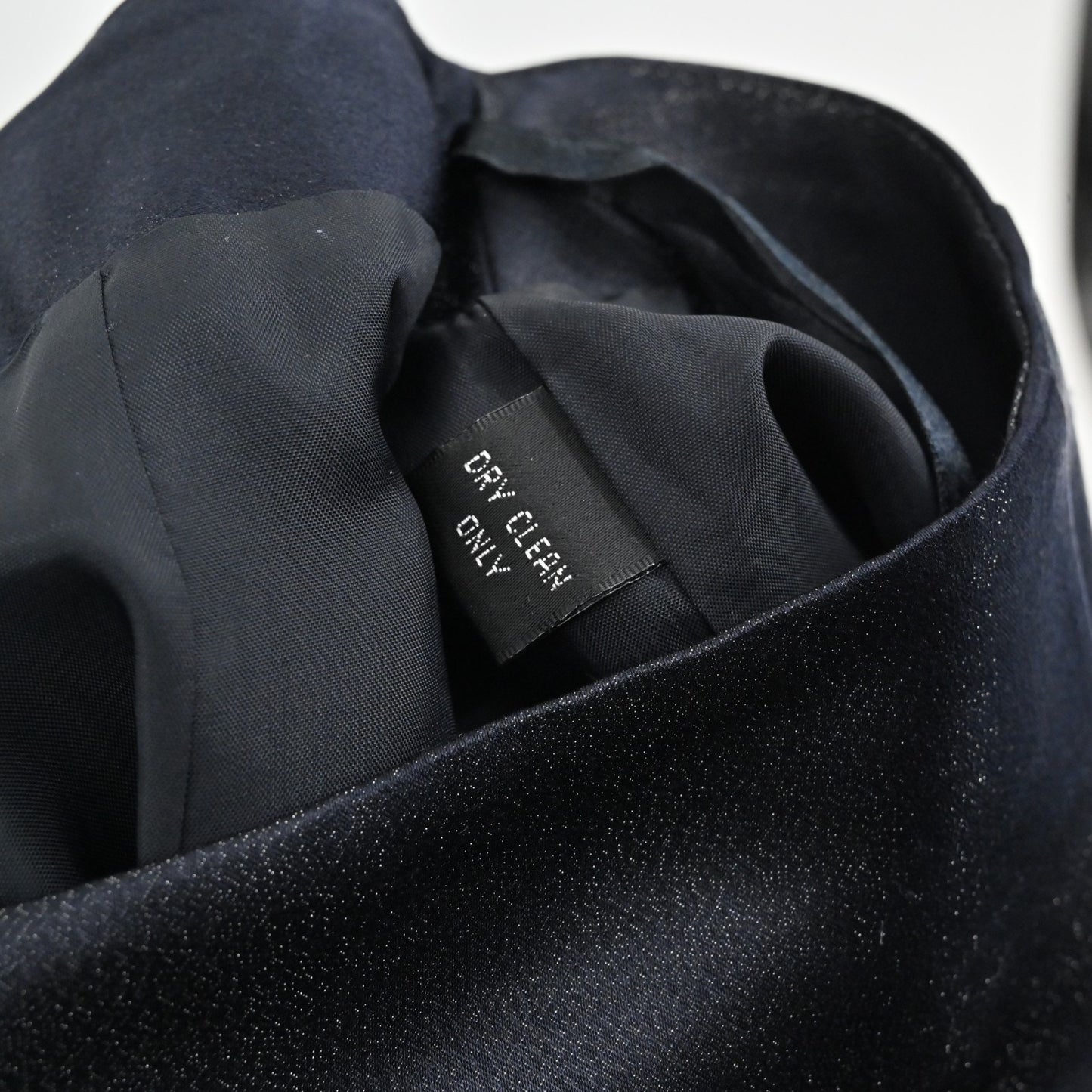 Linda Allard Ellen Tracy Silk Pencil Skirt Size 6 Navy Blue Metallic Office NEW