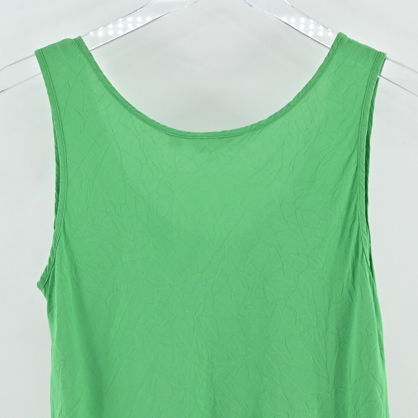 Jams World Womens Tank Top Size S Green Minimalist Clean Girl Casual Blouse USA