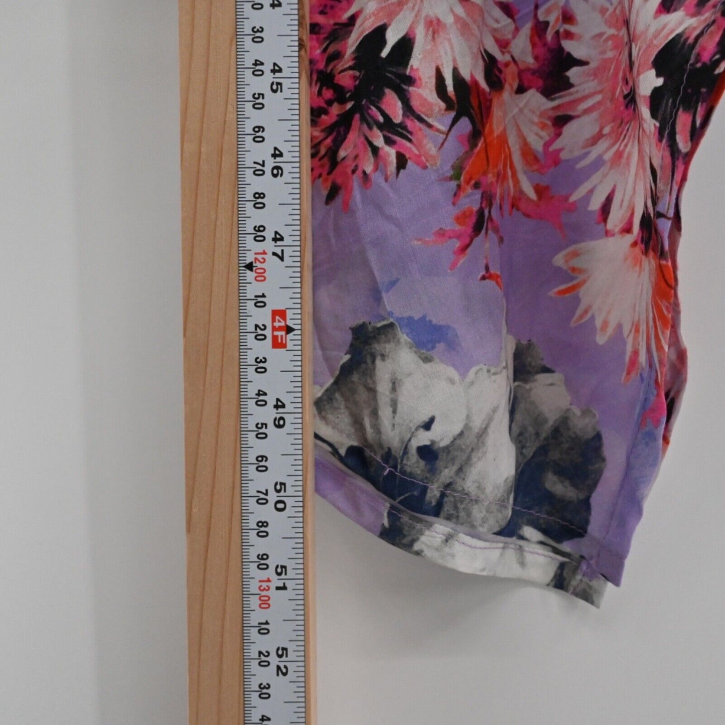 TOLANI Dress Womens Size XS Purple Floral Wide Strap Vneck Asymmetric Midi NEW