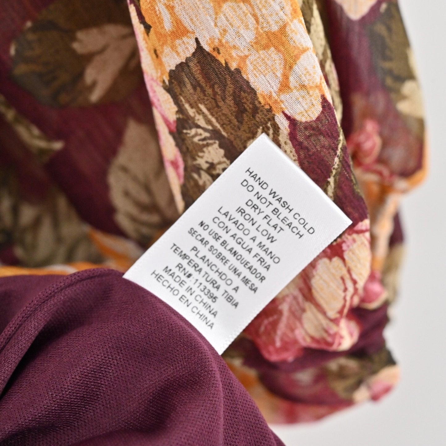 EN CREME Floral Boho Dress Size L Tiered Ruffle Balloon Sleeve Square Neck Retro