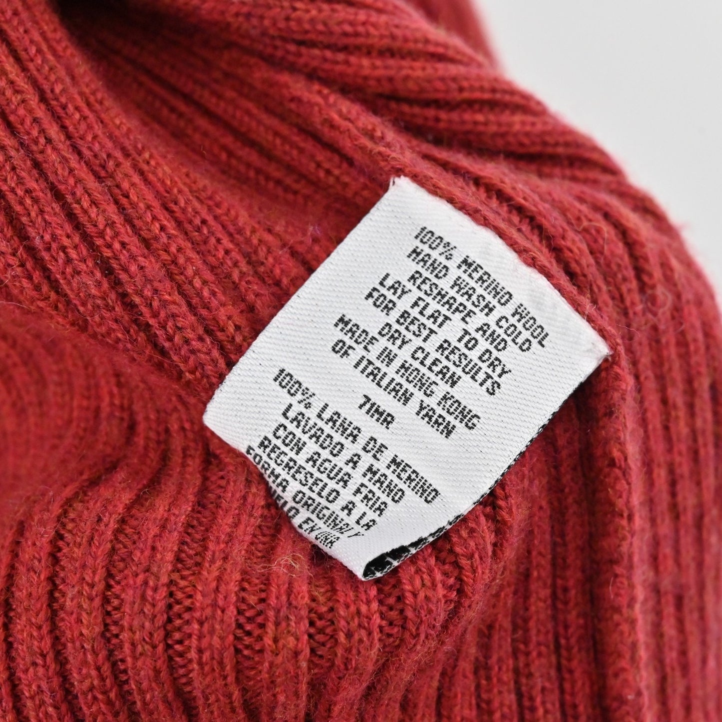 Eileen Fisher Womens Open Front Ribbed Cardigan Sweater Size S Red Wool Knit