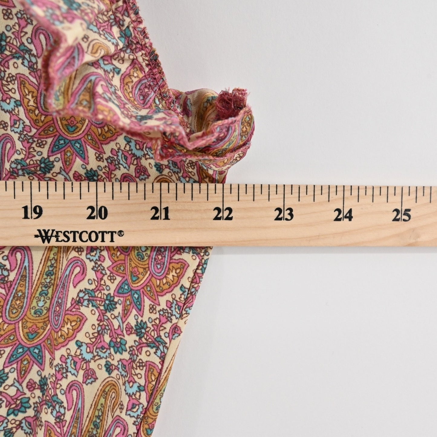 PERRY WALKER COLLECTIVE Cornelia Midi Dress Sz L Beige Paisley Silk Peasant Boho